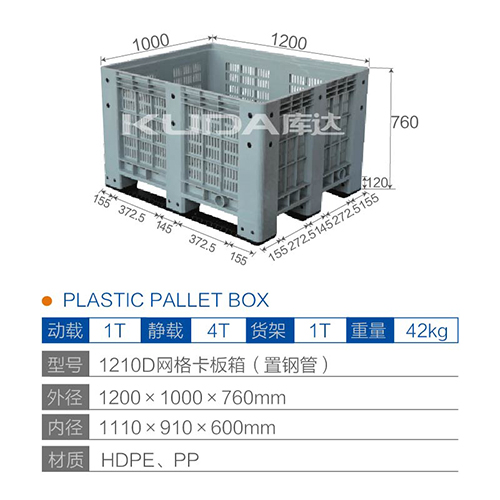 1210D网格卡板箱（置钢管）